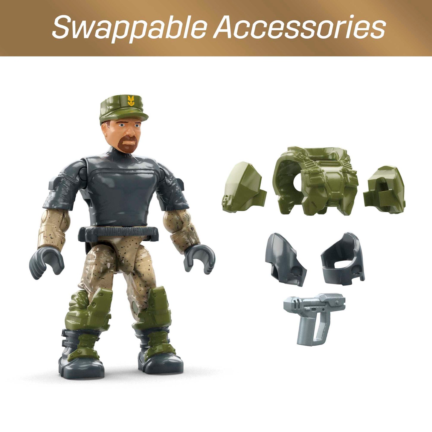 MEGA Halo UNSC Hornet Recon AIrcraft Building Toy With 2 Micro Action Figures (293 Pcs)