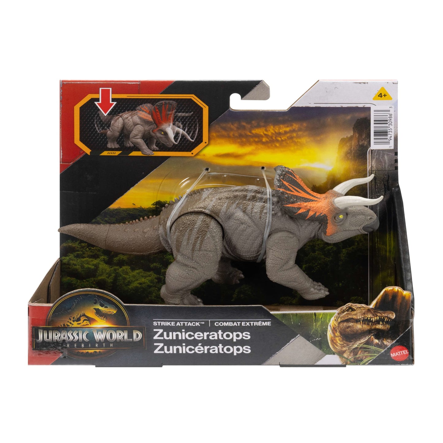 Jurassic World Rebirth Strike Attack Dinosaur Toy With Single Strike Action, Authentic & Posable